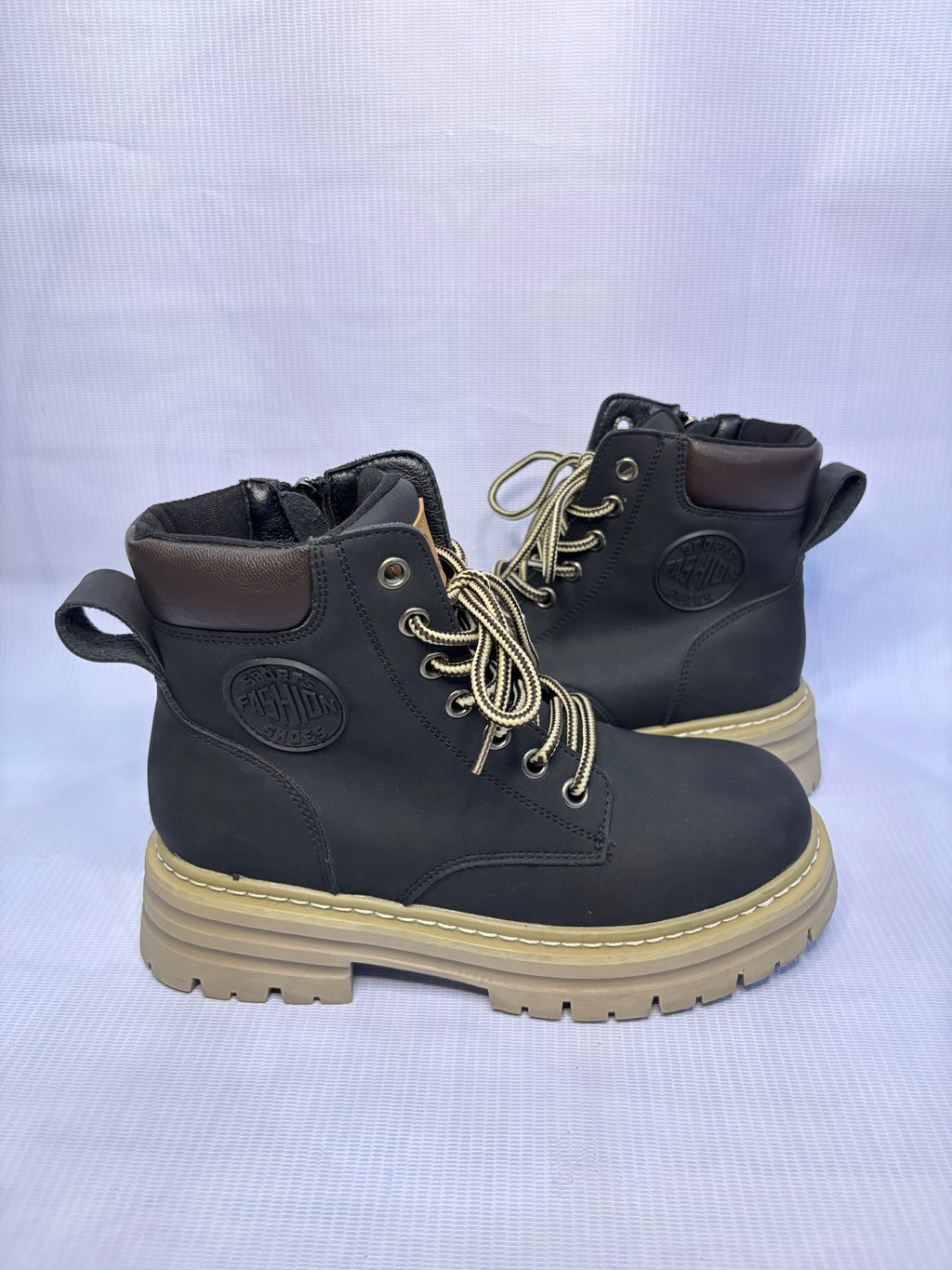 EUR 36 Matte Black Men Combat Shoes