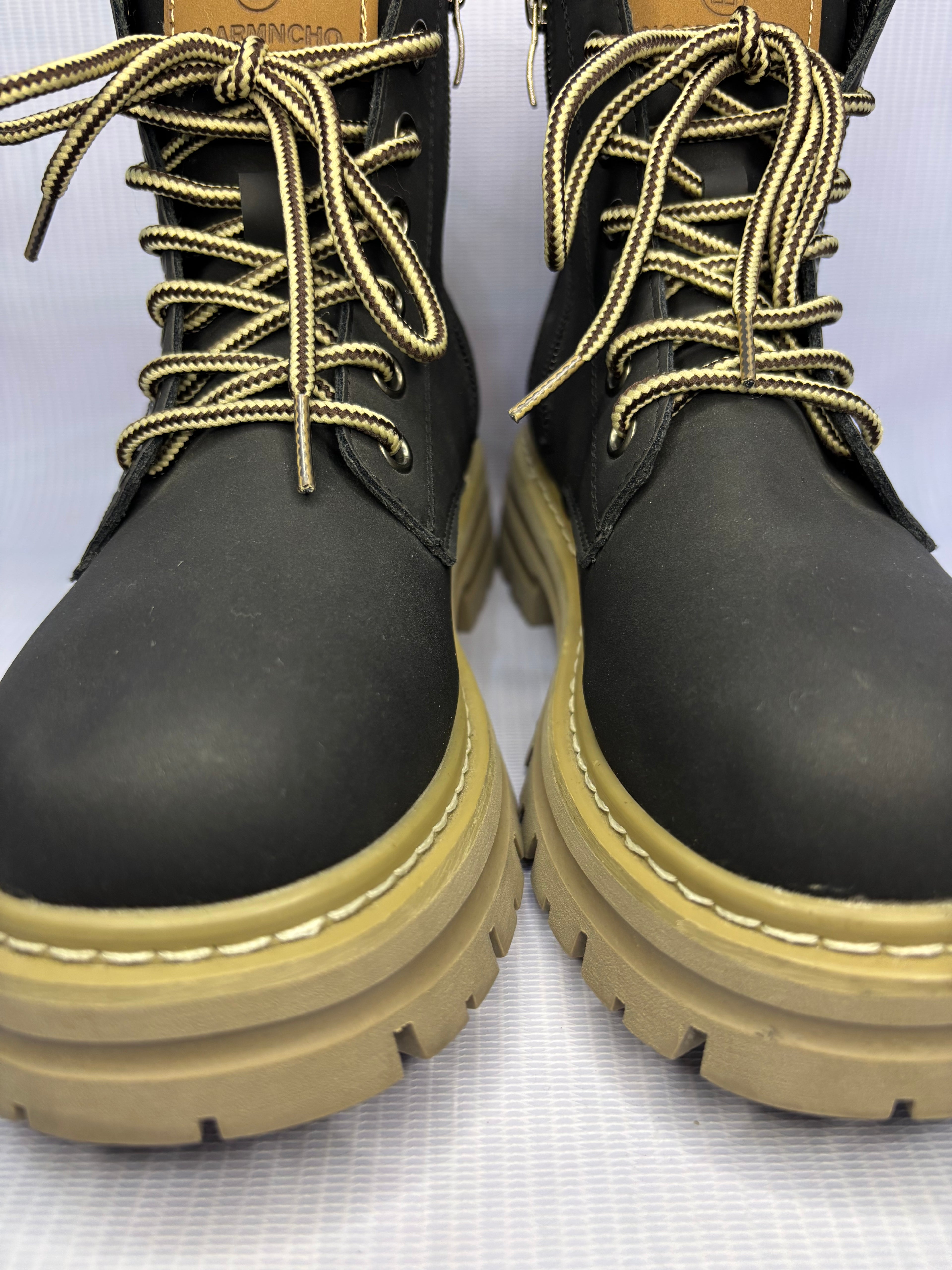 EUR 36 Matte Black Men Combat Shoes