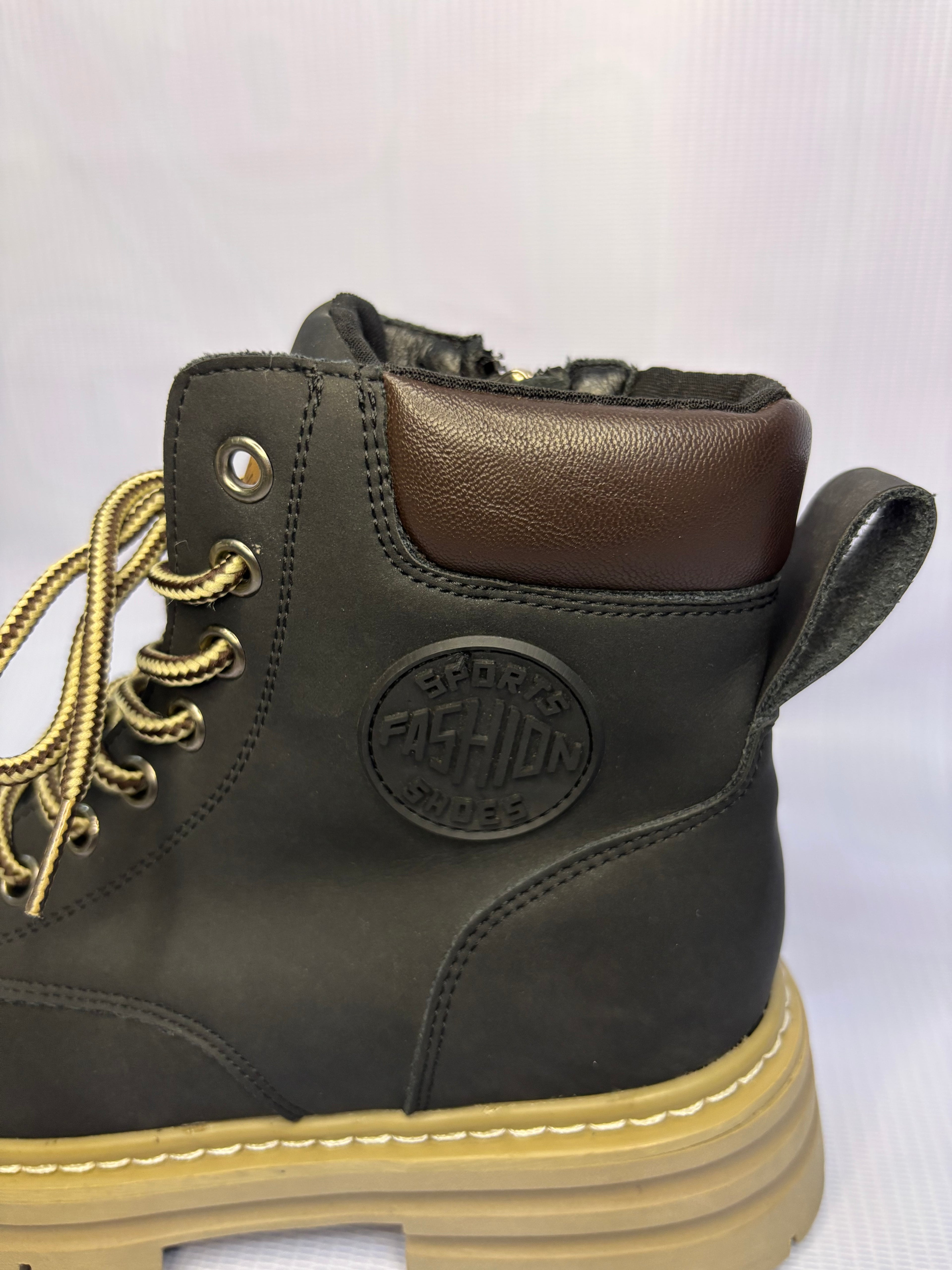 EUR 36 Matte Black Men Combat Shoes