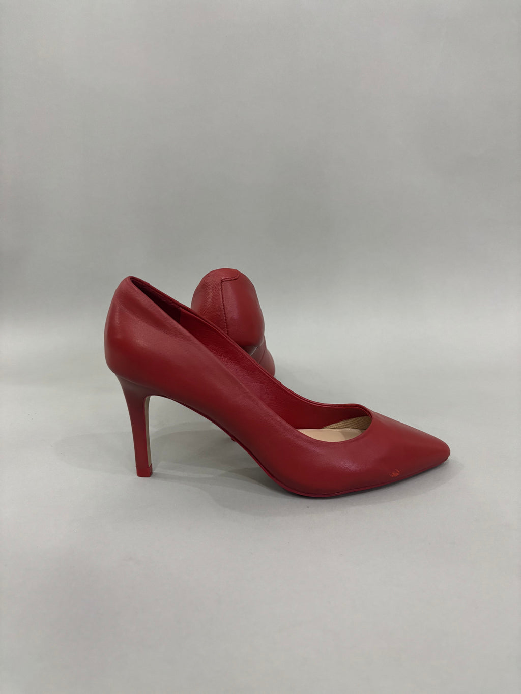 EUR 38 Solid Red Pointed-Toe Pumps Stiletto Heels