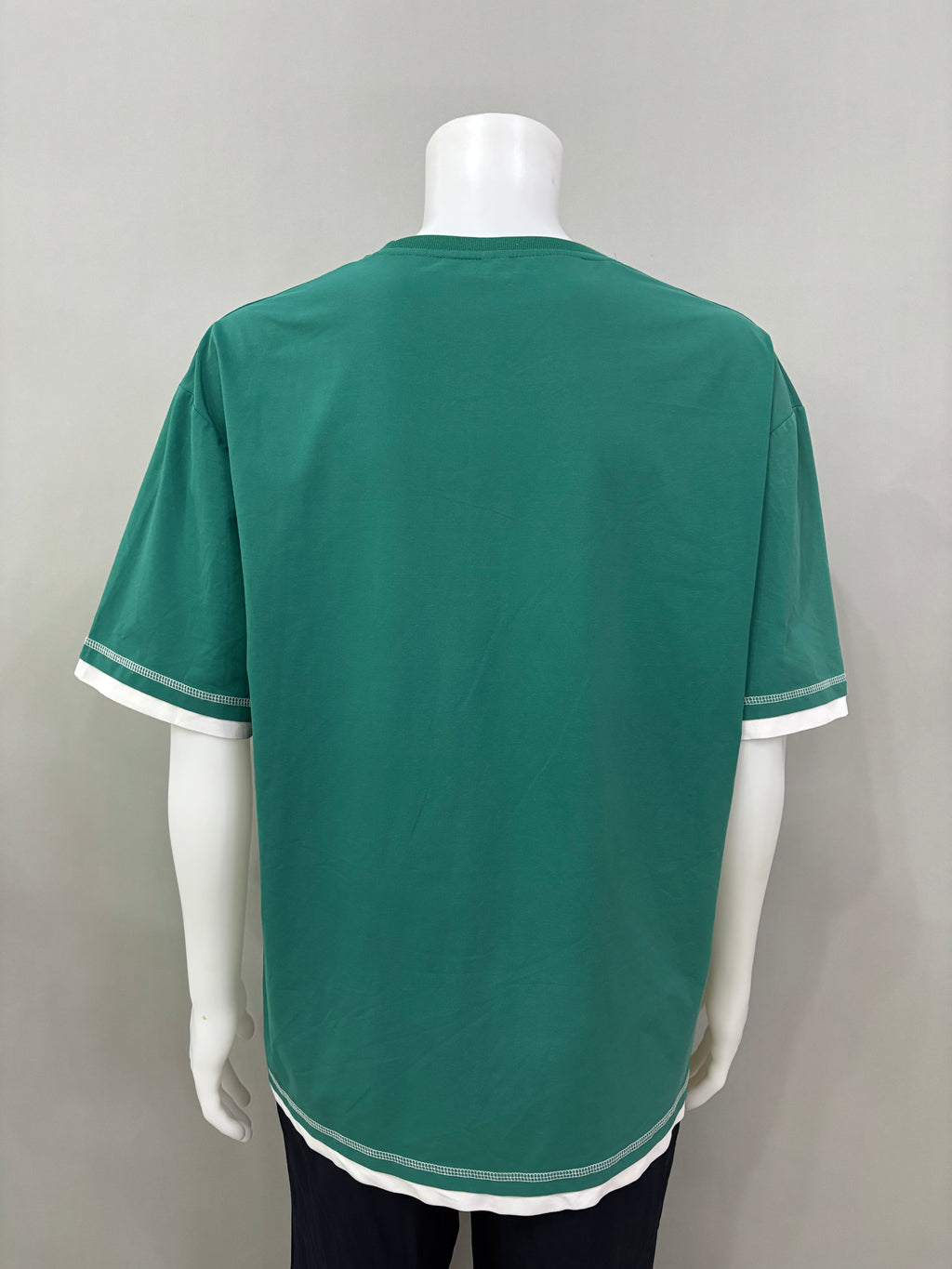 5XL Deep Green Oversized Men T-shirt