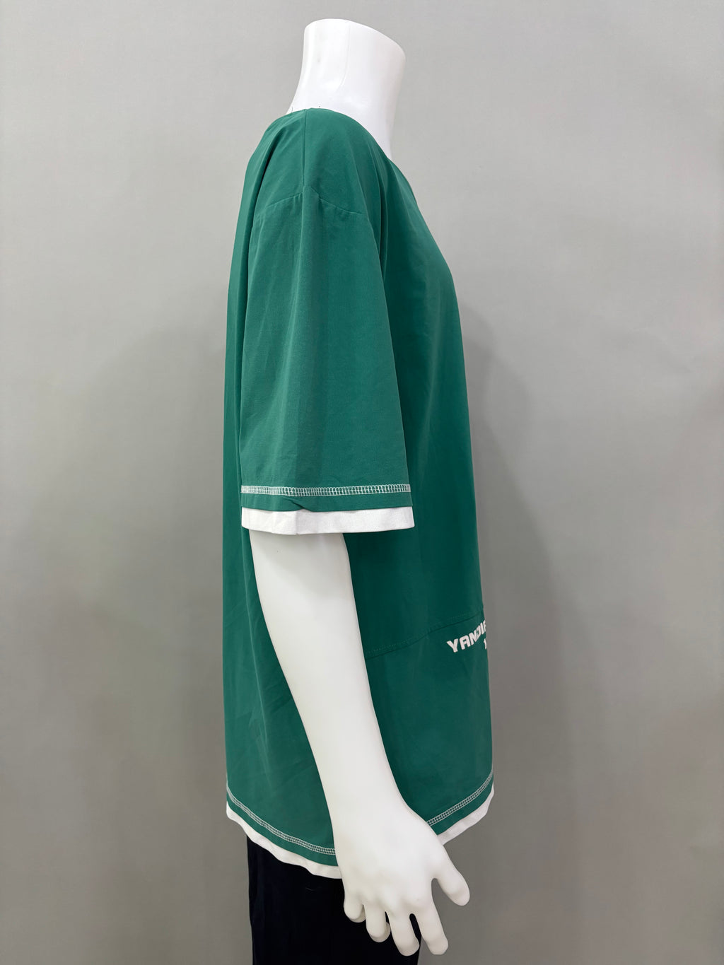 5XL Deep Green Oversized Men T-shirt