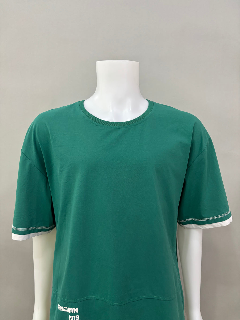 5XL Deep Green Oversized Men T-shirt