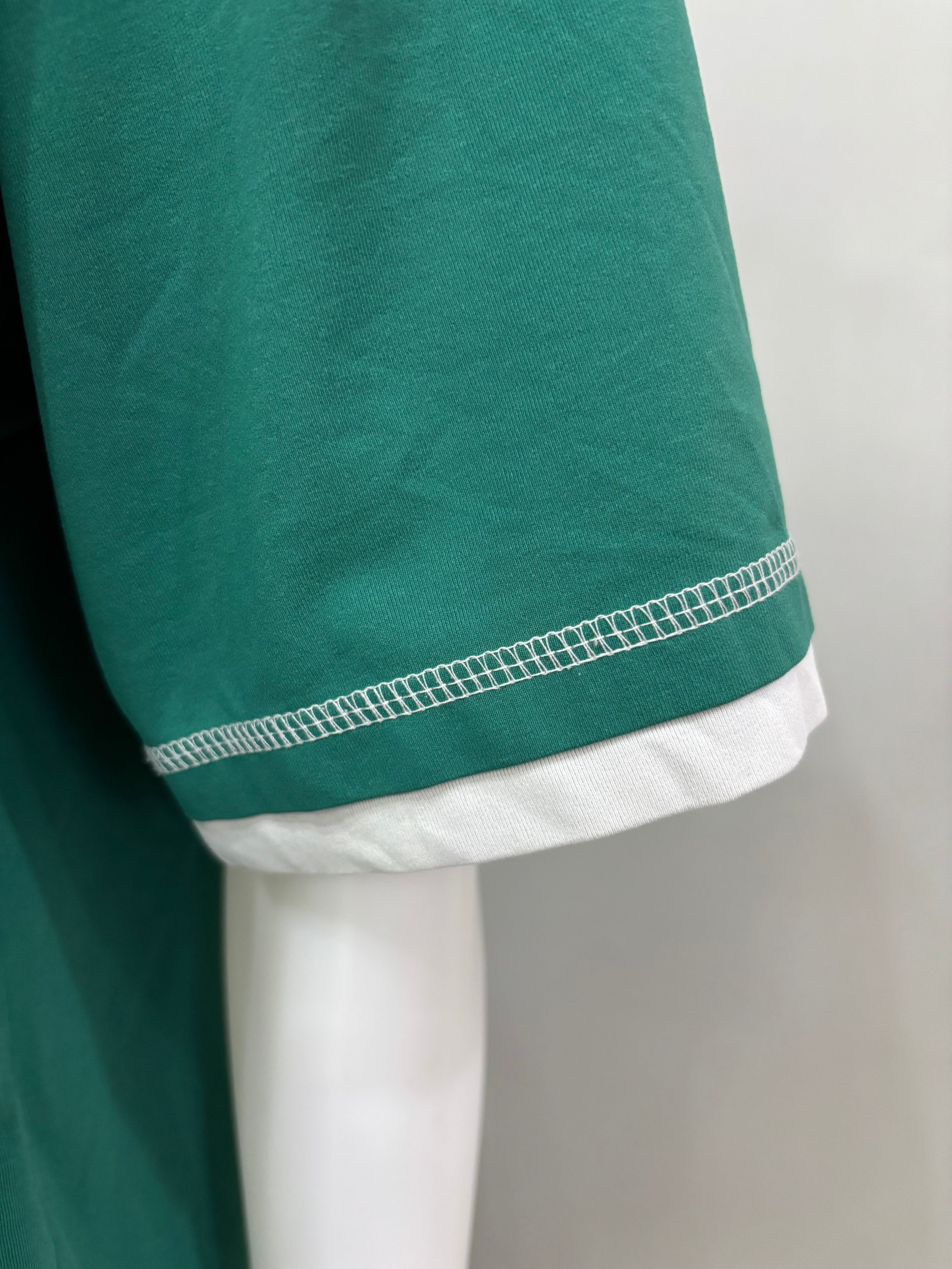 5XL Deep Green Oversized Men T-shirt