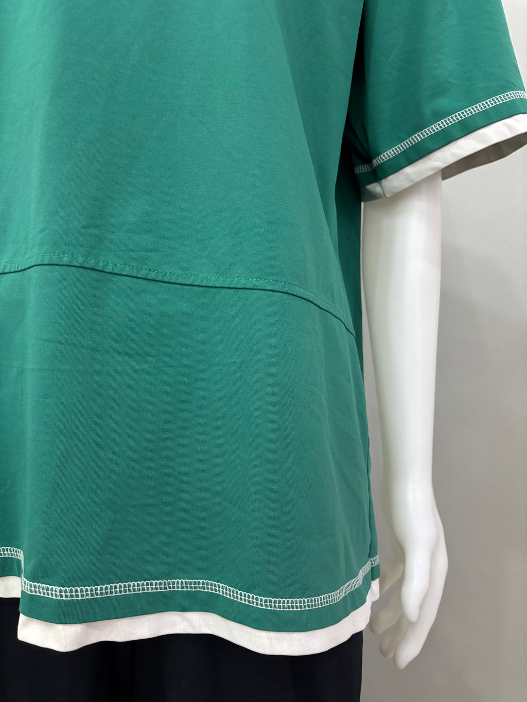 5XL Deep Green Oversized Men T-shirt