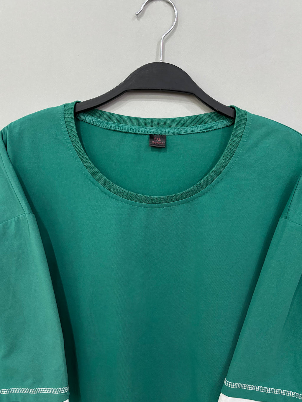 5XL Deep Green Oversized Men T-shirt
