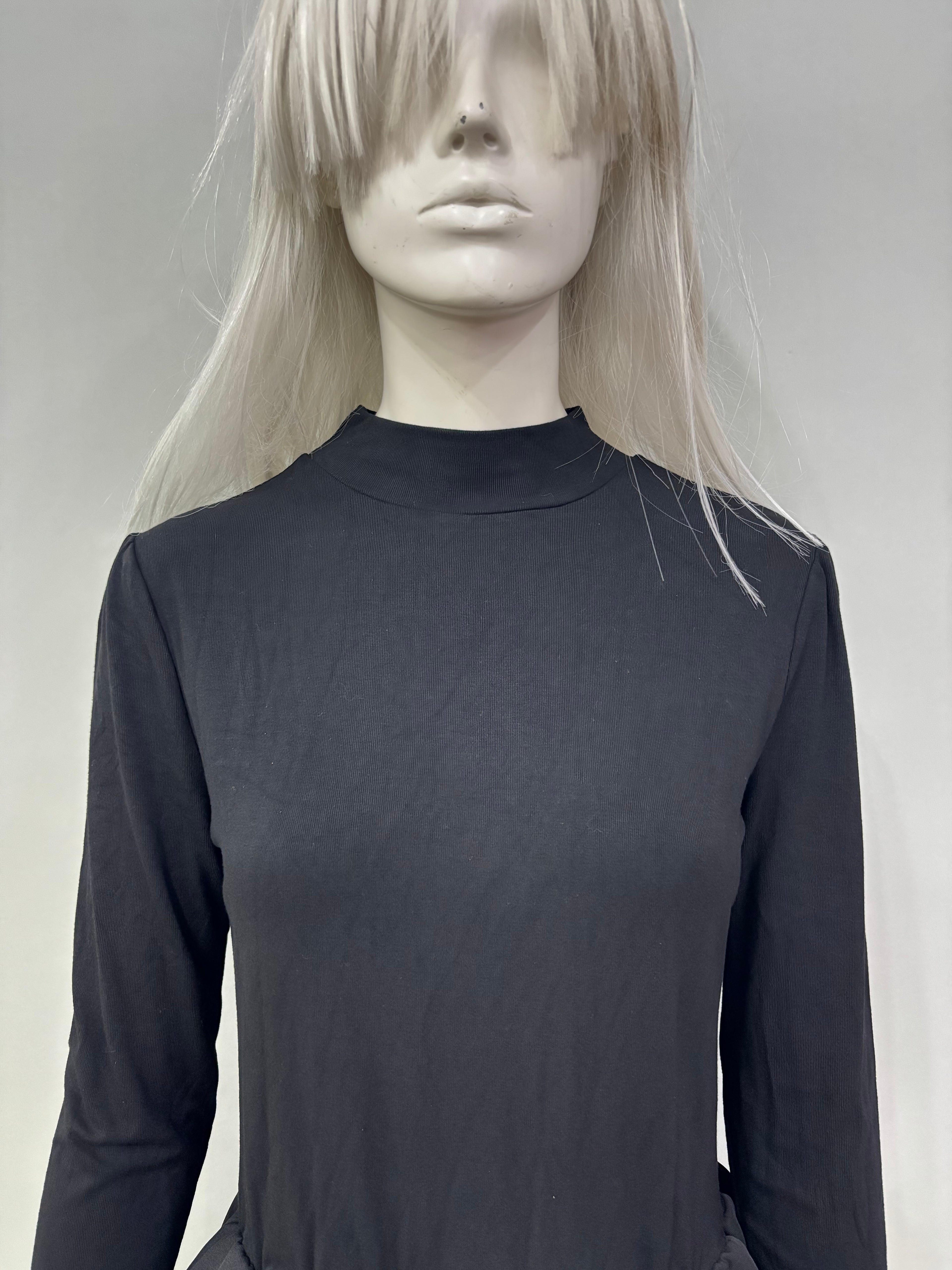 Small Black Long-Sleeve Mini Dress