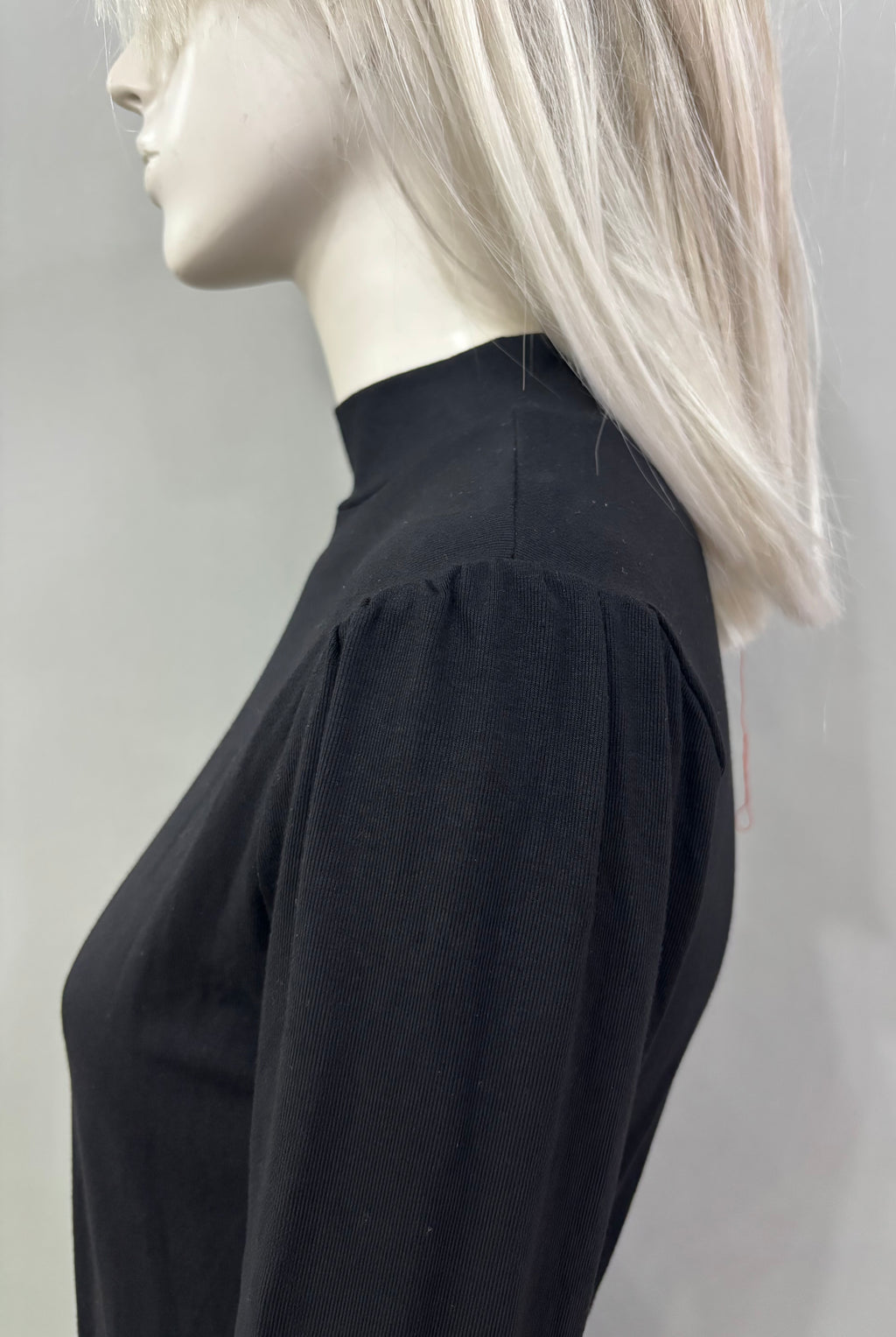 Small Black Long-Sleeve Mini Dress
