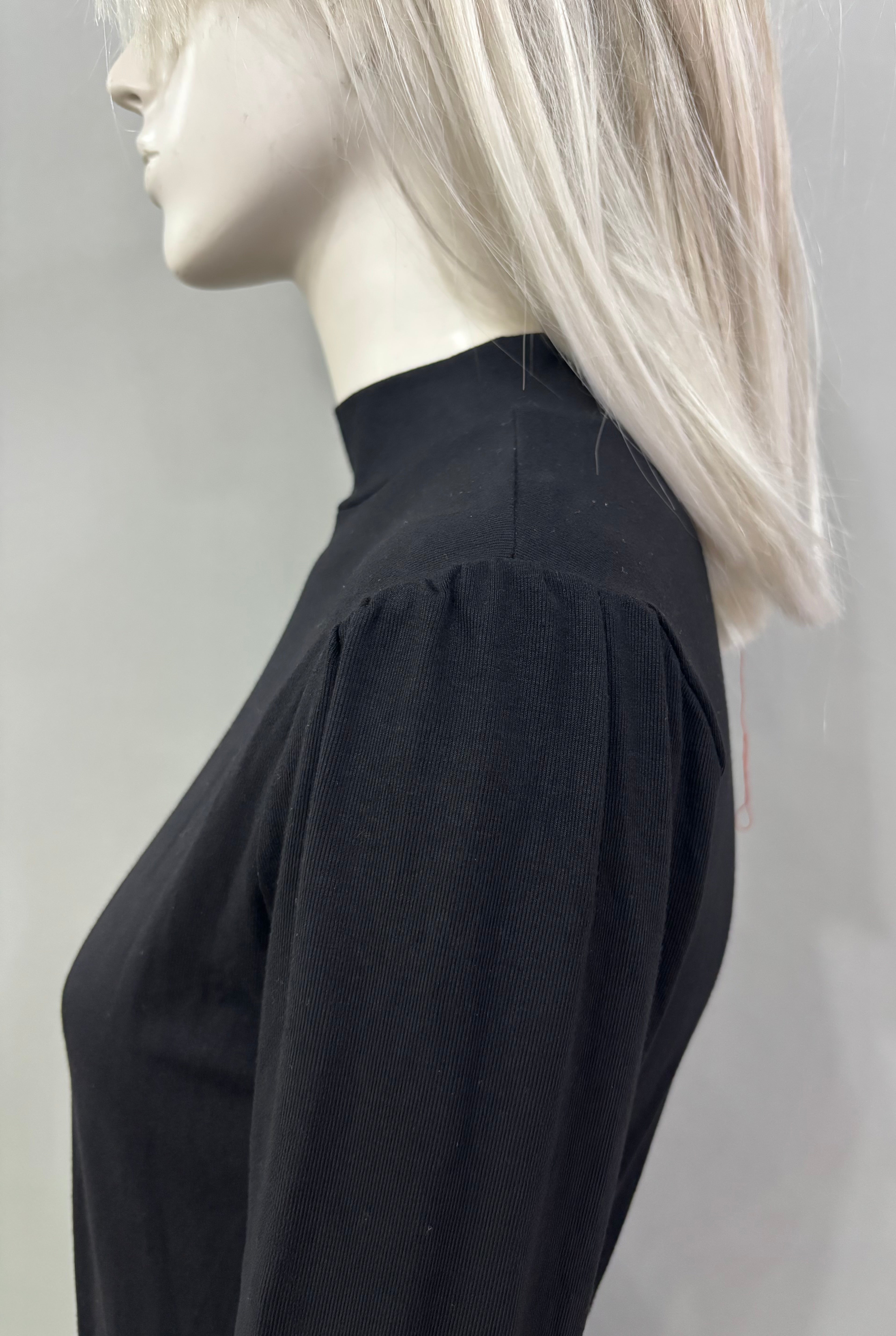 Small Black Long-Sleeve Mini Dress