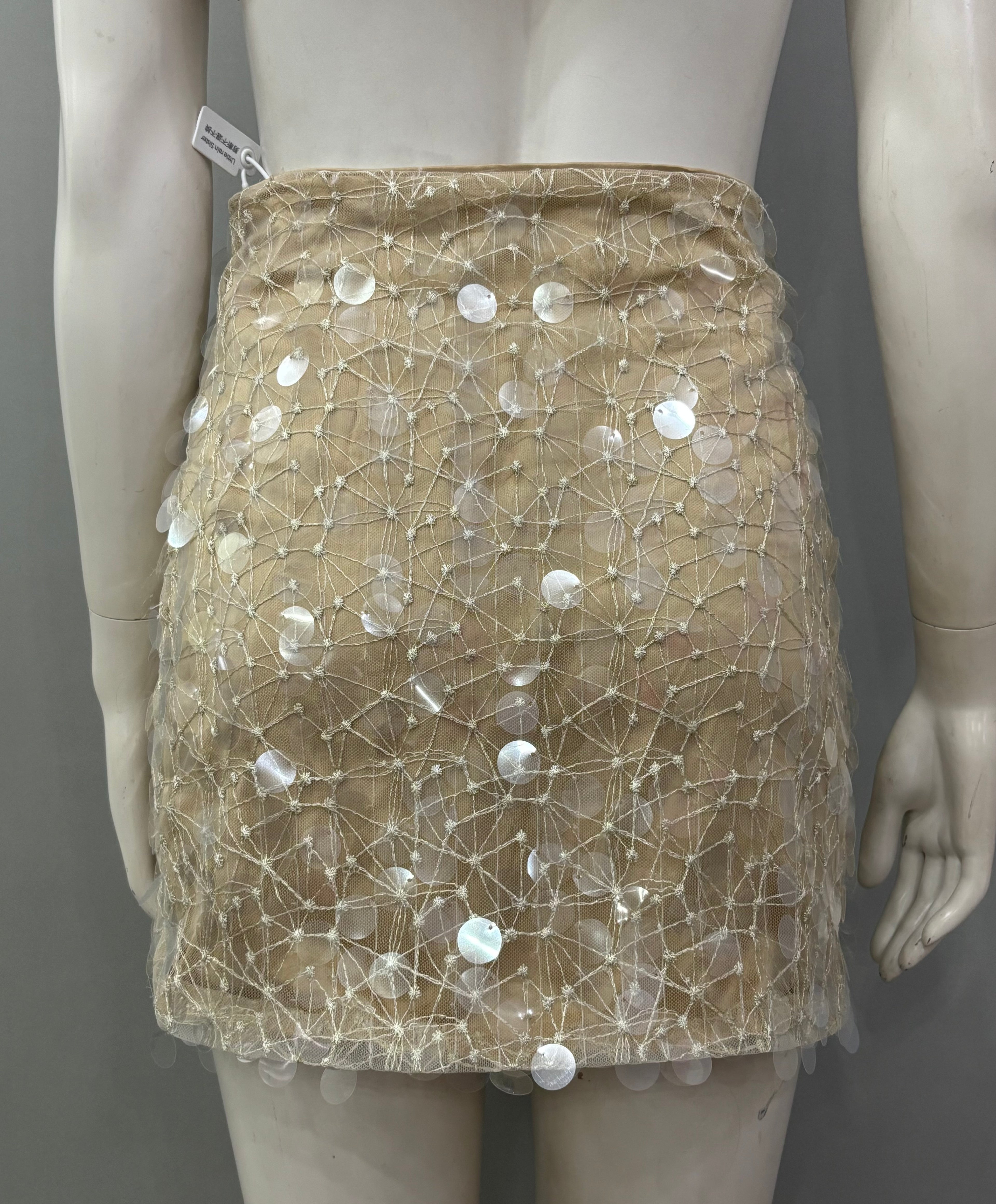 Small Khaki/Beige Women’s Mini Skirt