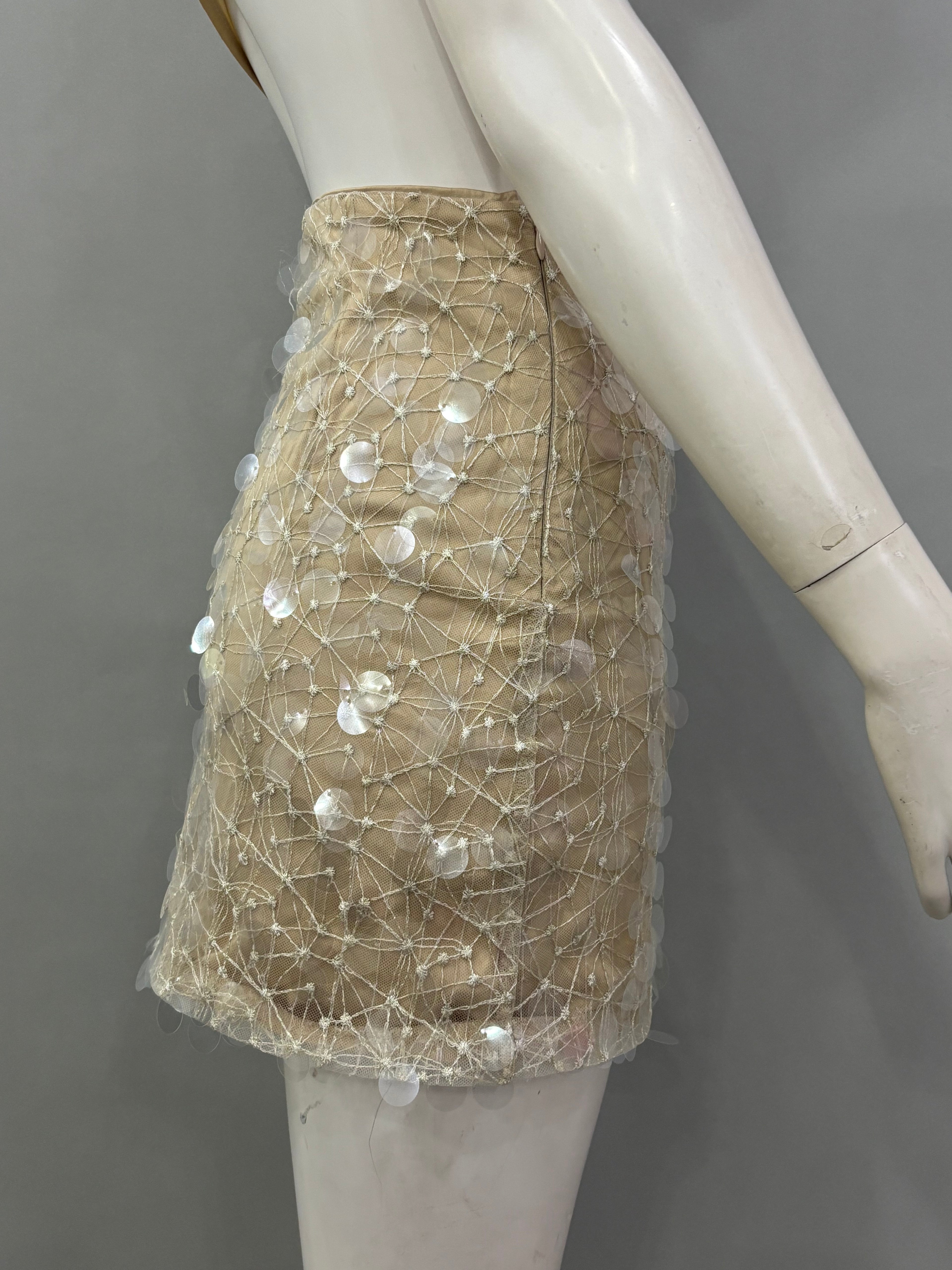 Small Khaki/Beige Women’s Mini Skirt