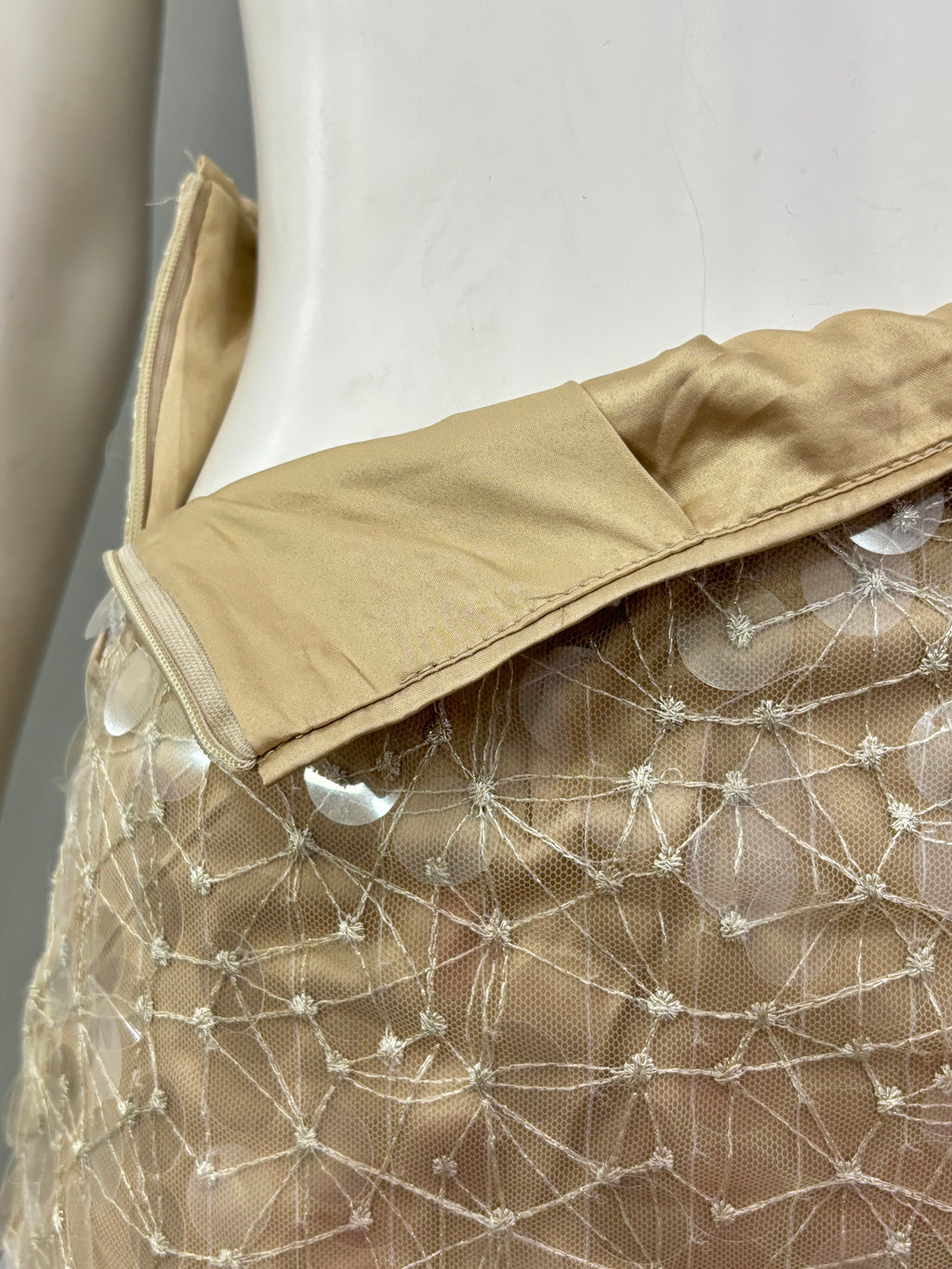 Small Khaki/Beige Women’s Mini Skirt