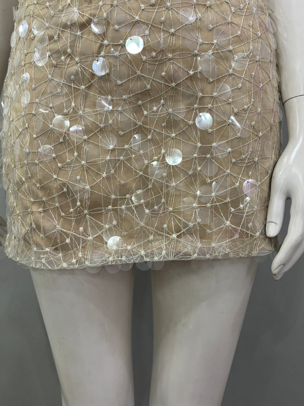 Small Khaki/Beige Women’s Mini Skirt