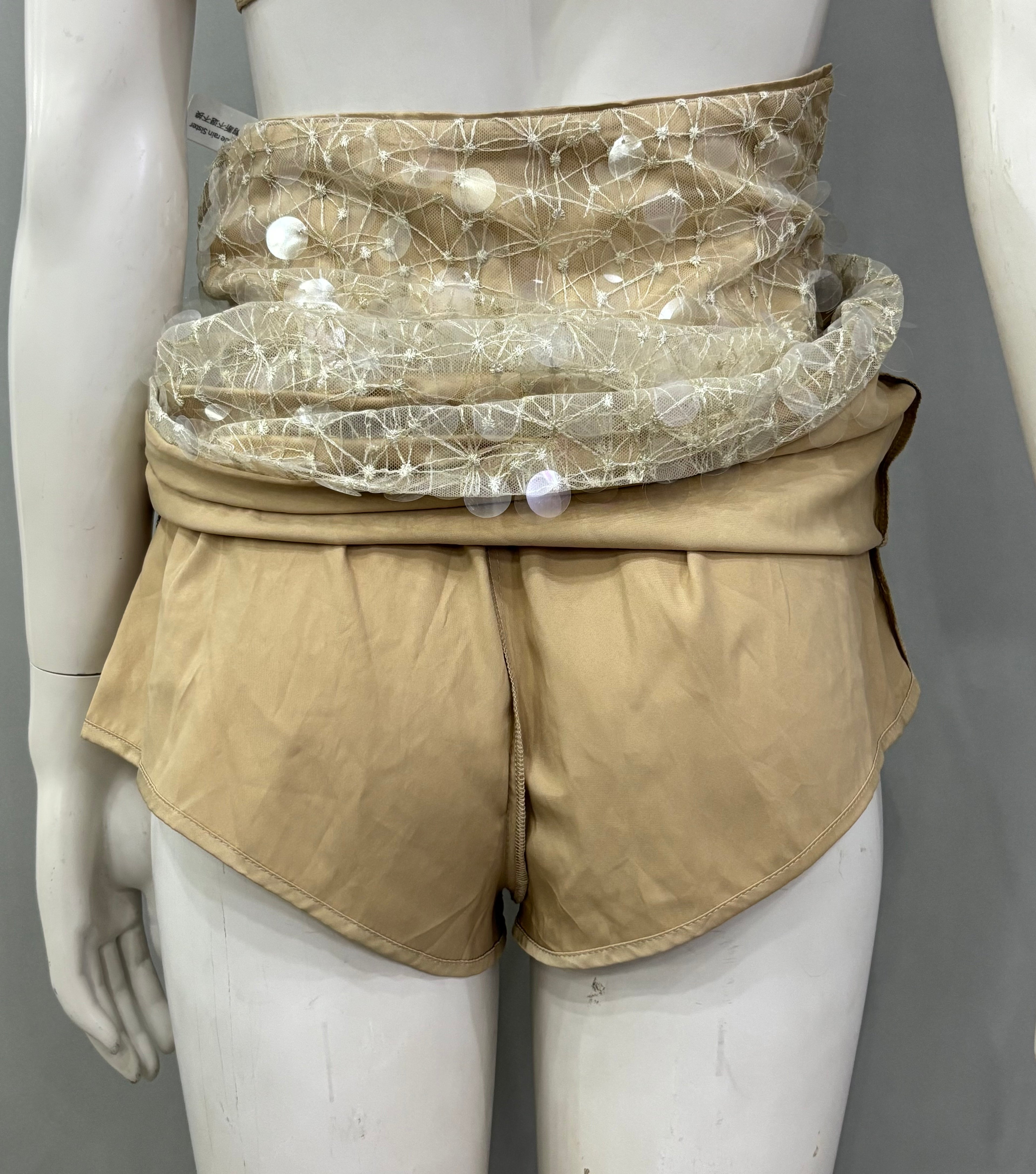 Small Khaki/Beige Women’s Mini Skirt
