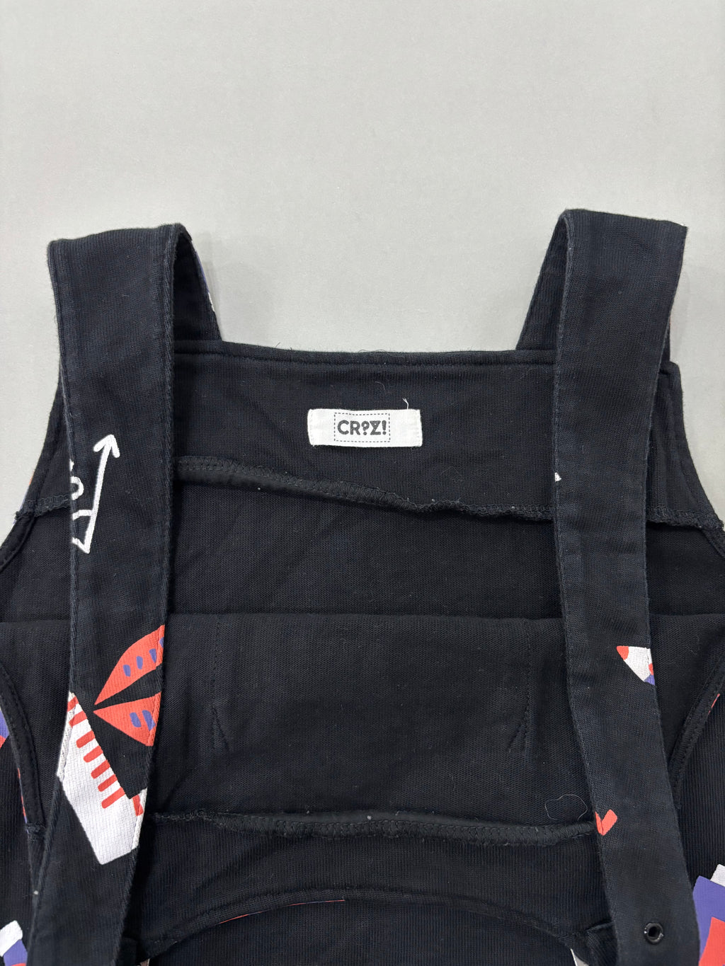 Small Black School Print Overalls Women’s Dress