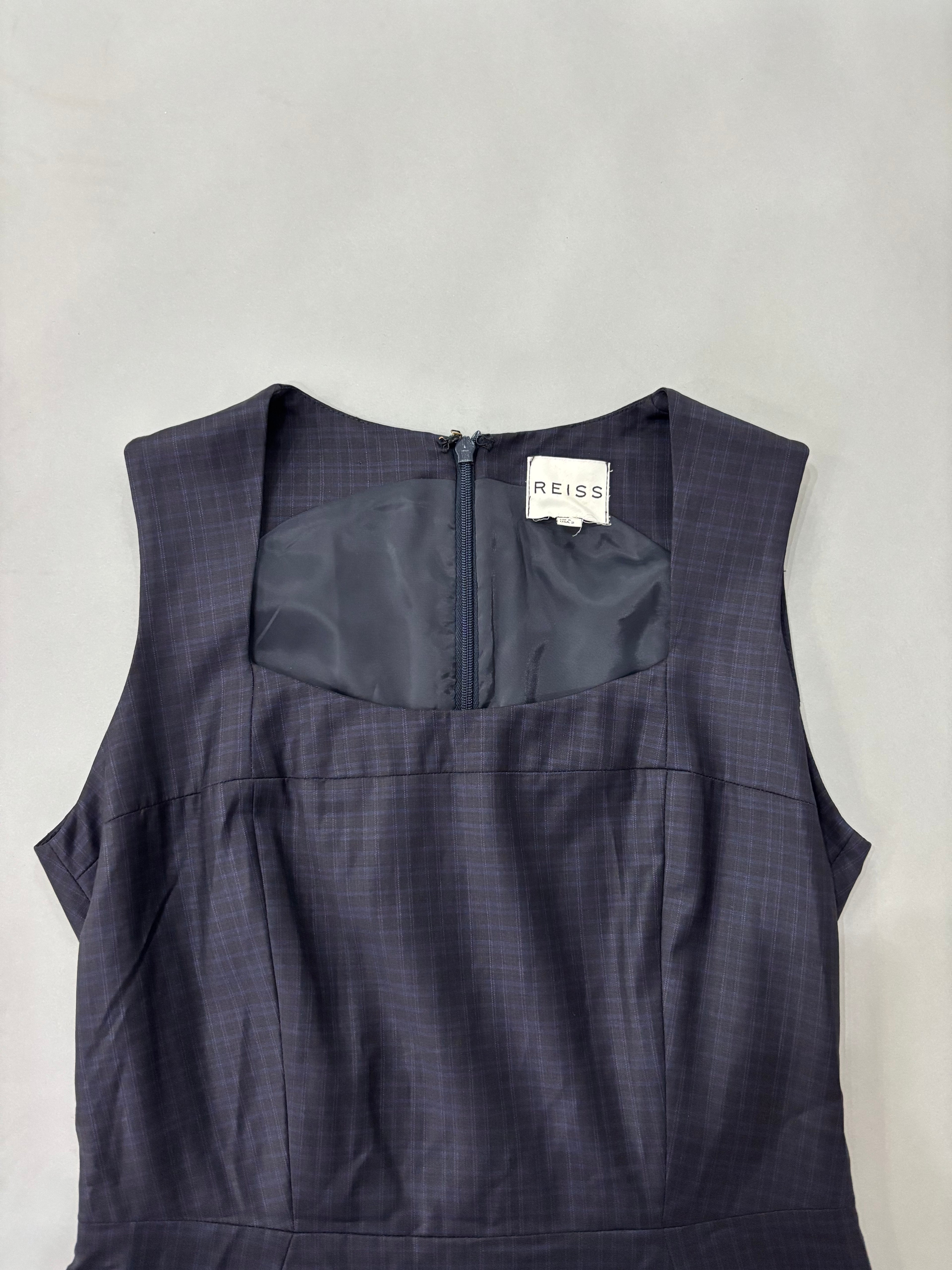 Small Check Square Neck Women’s Dress