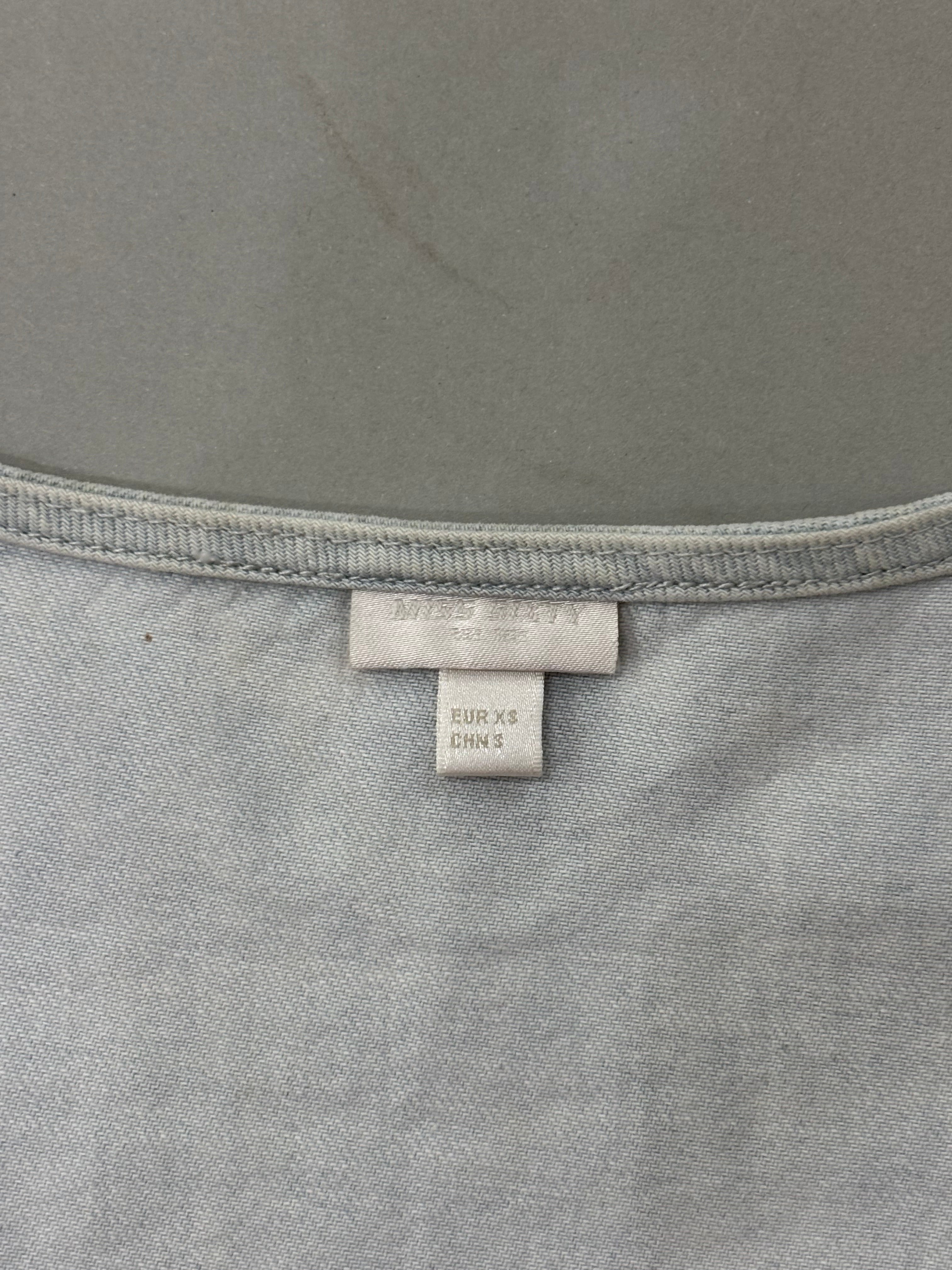 Extra Small Acid Wash Light Blue Chambray Wrap Women’s Dress