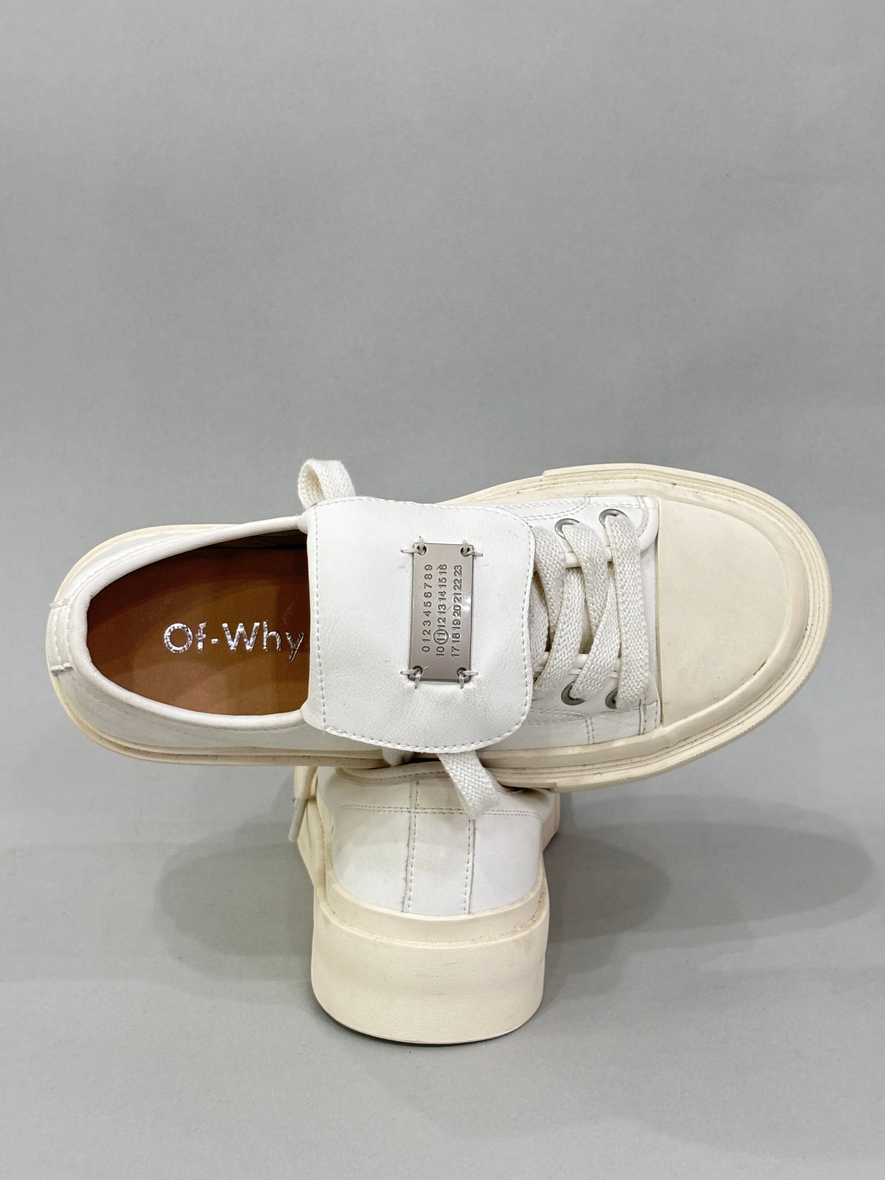 EUR 37 White Low-Top Platform Sneakers