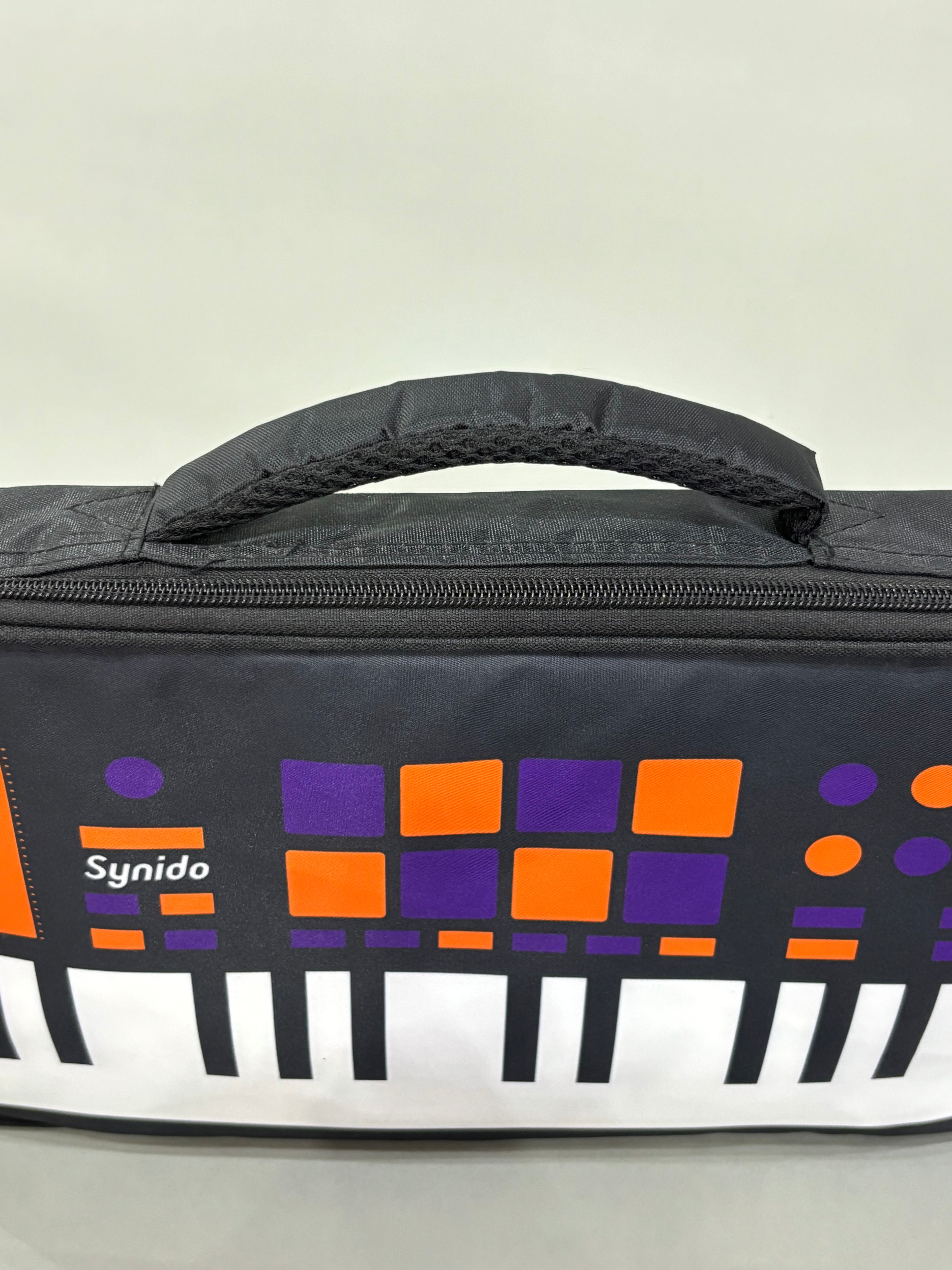 Black Nylon Messenger-Style Bag