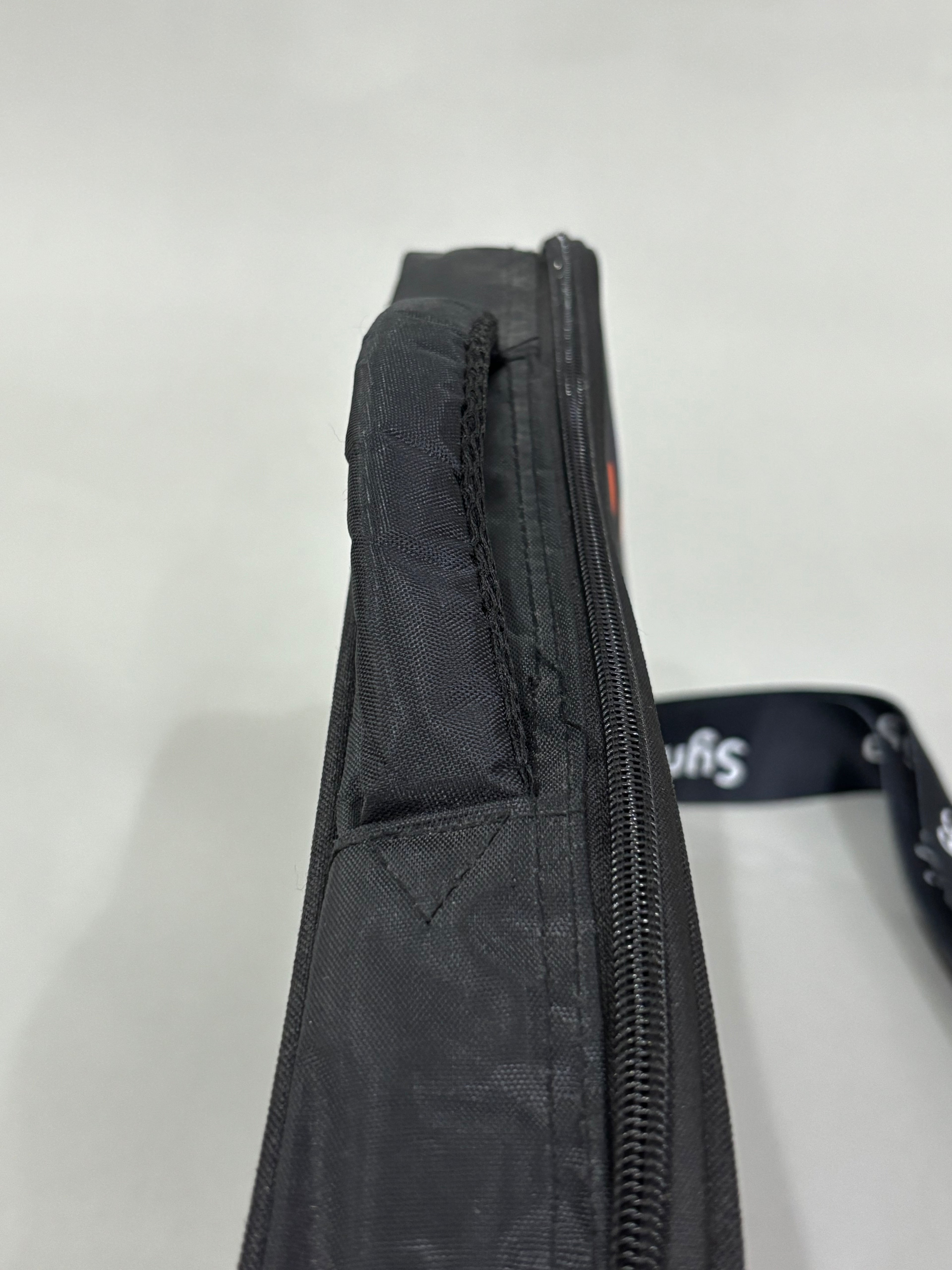 Black Nylon Messenger-Style Bag