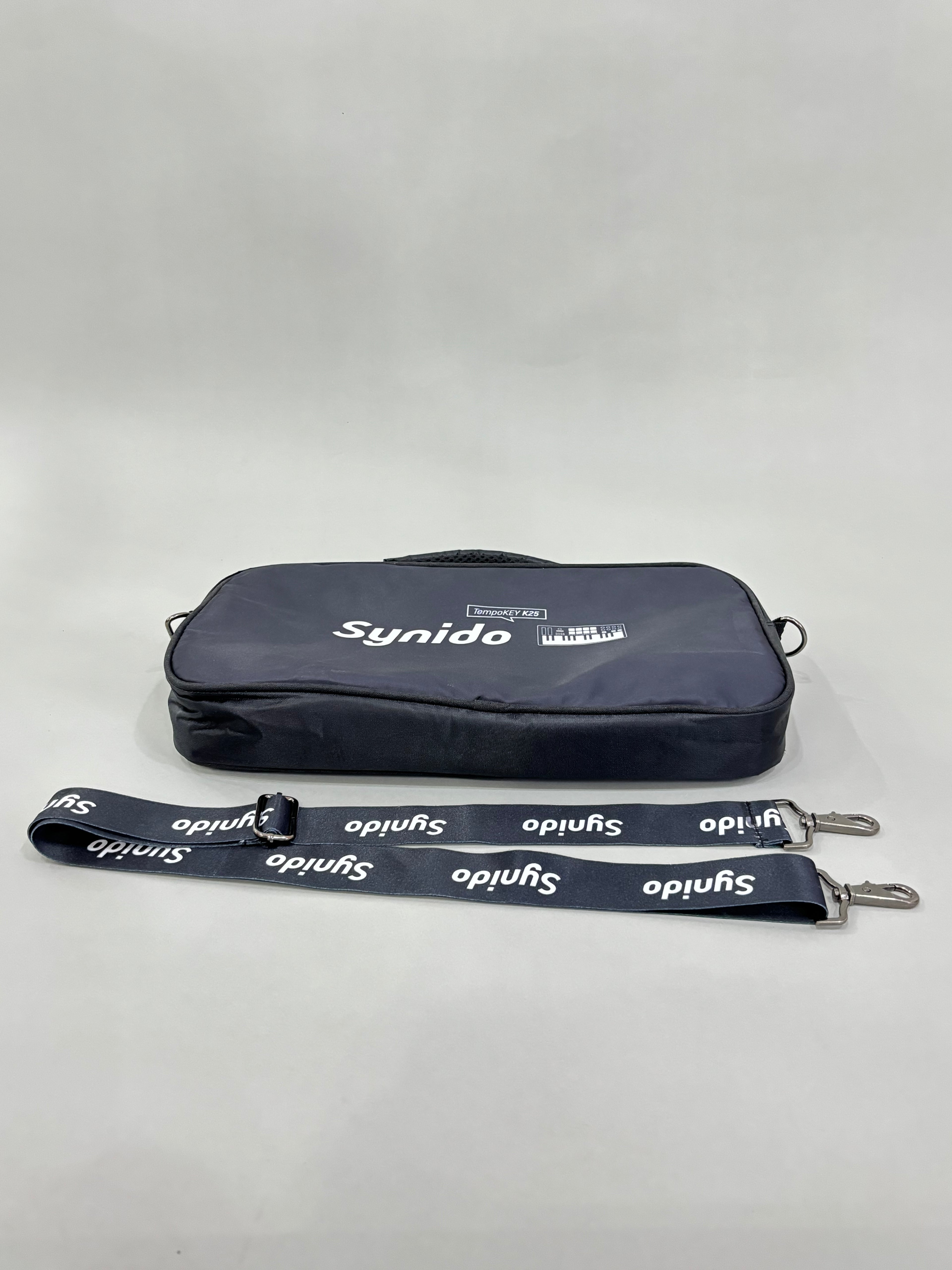 Black Nylon Messenger-Style Bag