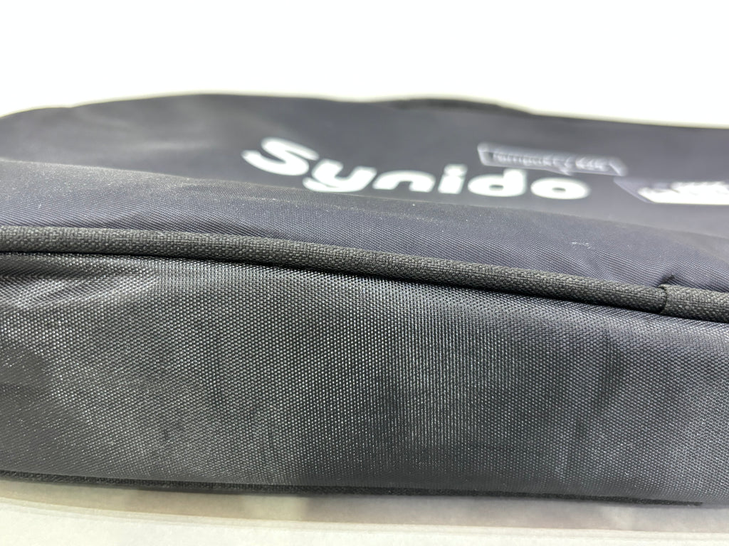 Black Nylon Messenger-Style Bag